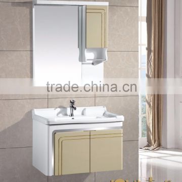 European design high glossy grey PVC foiled SuspendedBathroom Vanity Cabinets(EAST-25139