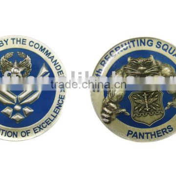 The 3D metal military coins with epoxy