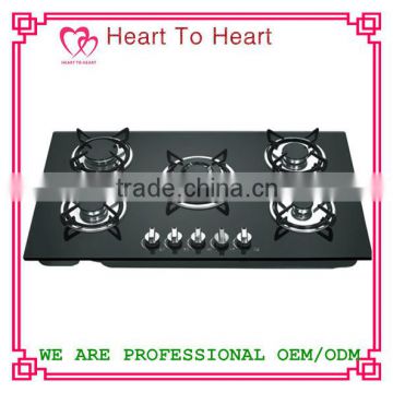Built in Tempered Glass 5 burners Gas hob/Gas Stove/Gas Cooker XLX-9115G-1