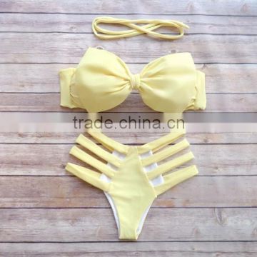 Hot Selling Sexy Neoprene Bikini set Swimwear 2015 sexy girl micro neoprene swimwear models