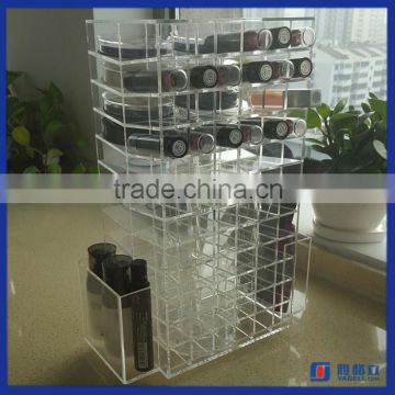 2016 factory directly acrylic spinning lipstick tower / acrylic lipstick stand holder storage