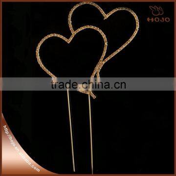 wholesale alloy pendant heart shape cake topper for wedding party