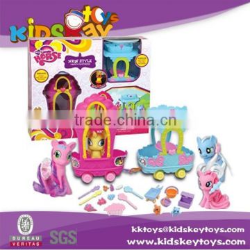 New product lovely dolls set vinyl toy pony horse