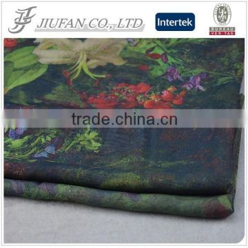 Jiufan Textile New Style Paper Print Chiffon 100% Polyester Woven Fabric For Skirt Clothing