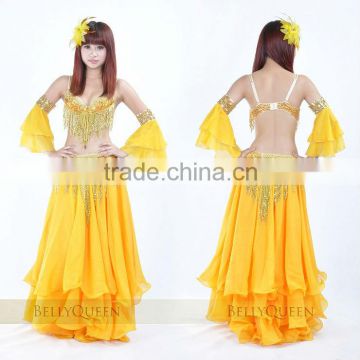 SWEGAL 2013 SGBDP13119 1COLORS yellow fashion sexy belly dance modern skirts