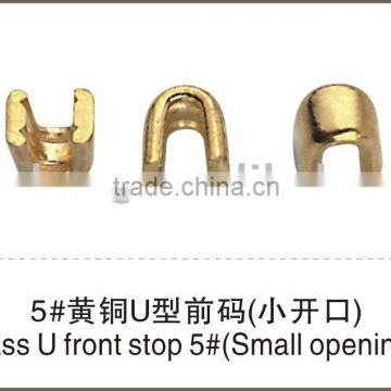Brass U top stopper No.5 Small opening zipper garment accessories