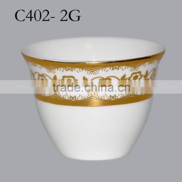 2016 China best sale 100% good quality ceramics golden coffee cup set