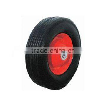 $30000 Trade Assurance flat free tire 4.00-8 wheel barrow wheel hand pallet truck rubber wheel
