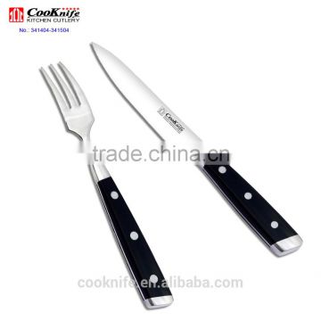 Cooknife High Quality POM or ABS Handle Steak Knife and Fork