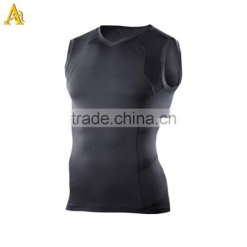2015 new design sleeveless compression top compression shirts for men