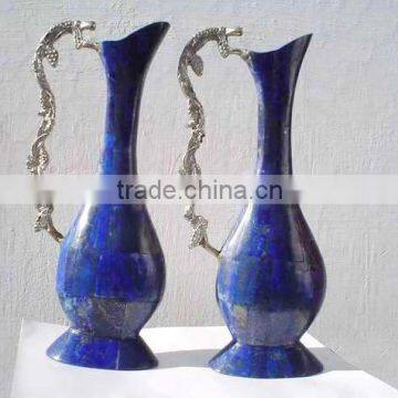 Lapiz Lazuli Gemstone Antique Vase