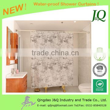 Custom Printed High Quality PEVA Shower Curtains