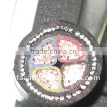 0.6/1KV Cu/XLPE/SWA/PVC armoured cable 4x95mm2
