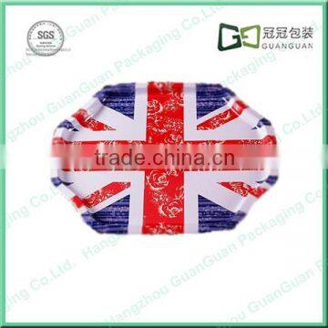 Octagonal UK flag tin tray