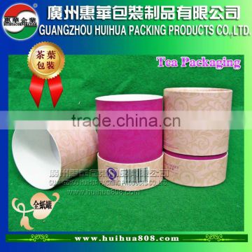 Round tube paper cylinder box packaing for tea