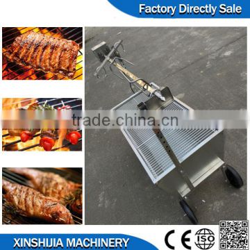 Rotary height adjustable charcoal bbq grill