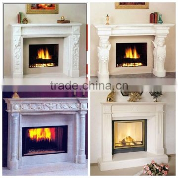 White Carrara Marble Fireplace Top Quality