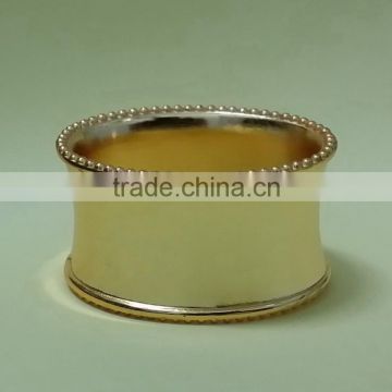 oval gold metal plain napkin ring