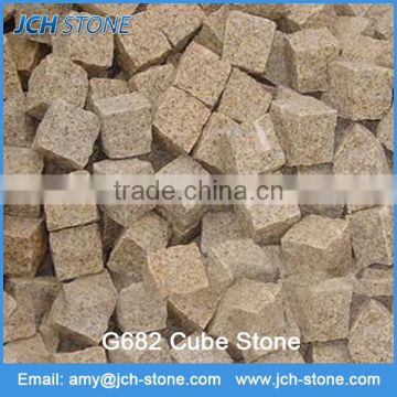 Natural G682 cube stone wall stone cladding