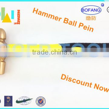 Non-sparking Beryllium Copper Hammer Ball Pein With Fiber Handle,Explosion-proof Ball Peen Hammer,Nonsparking Hammers