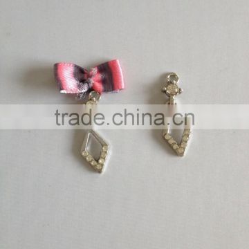 Women jewelry scarf charms wholesale,metal bag accessories with crystals