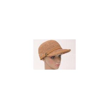 58cm Childrens Sun Hats With Raffia Crochet Braid Brim For Daily Leisure