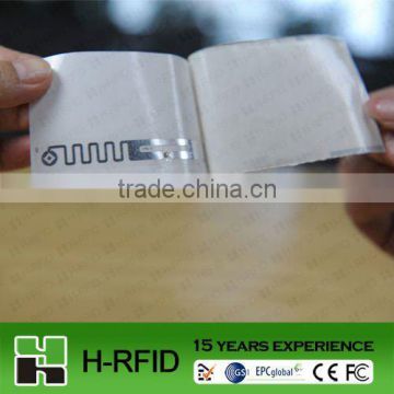 rfid paper tag with iso18000 6c for garment management-15 years factory accept paypal