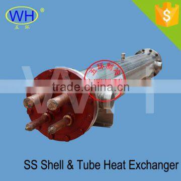 Double system Stainless steel fixed tube heat exchanger