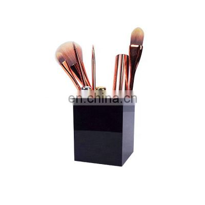 Black Acrylic Makeup Brushes Holder Box Cosmetic Brushes Organizer