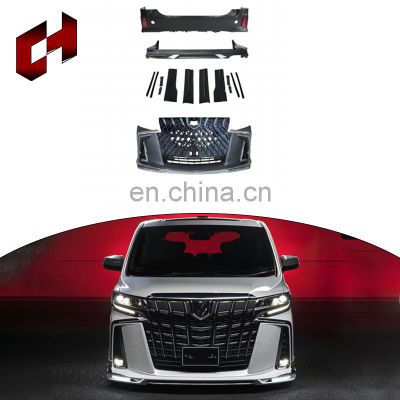 Ch Single Layer Gloss Front Bumper Grille Side Skirt Rear Bumper Car Upgrade Bodykit For Wald Kit For Toyota Alphard 18