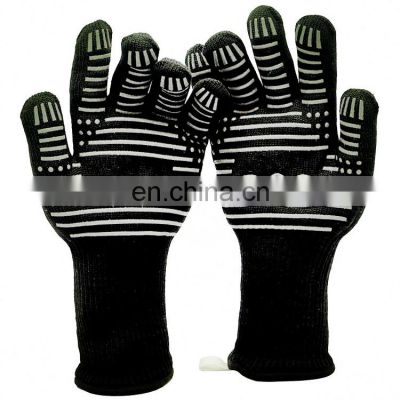 Amazon Hot Sell Fire Proof Fried Chestnut Grills BBQ Gloves Oven Mitts Luvas De Forno Fireplace Stove Glove picnic