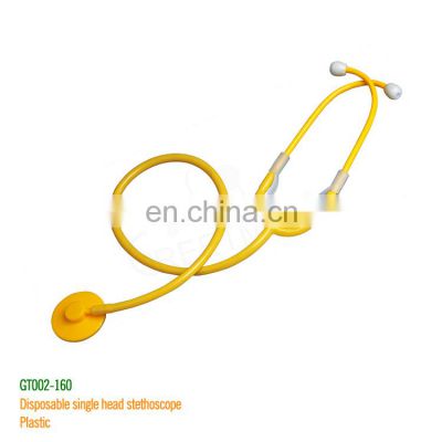 CE approved china manufacturer yellow single head disposable stethoscope