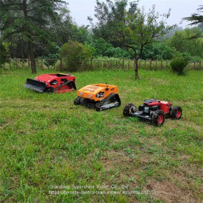 remote control brush mower, China tracked remote control lawn mower price, robotic slope mower for sale