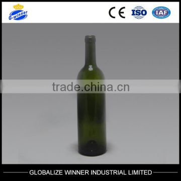 750ml green wine glass bottle
