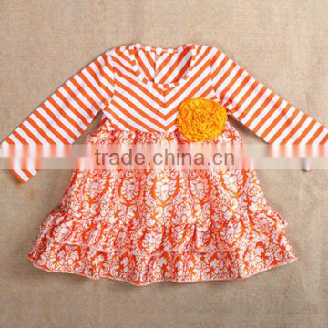 wholesale children 100% cotton dress outfits girls sping boutique clothes