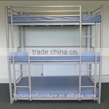silver 3 person bunk bed/ Knock down steel 3 sleeper bunk bed                        
                                                Quality Choice
