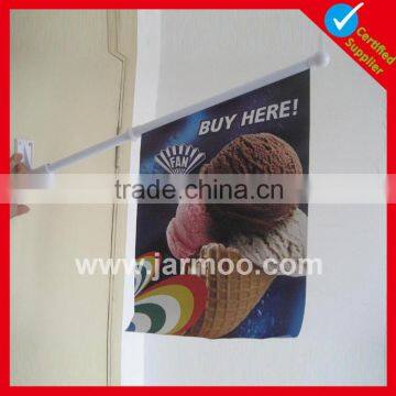 best selling ice cream shop promotion wall flags with bracket