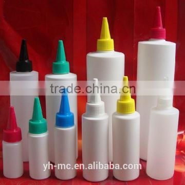 30ml 60ml 120ml 240ml 480ml HDPE bottle with tip cover tip spout plastic bottle