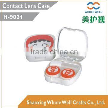 Contact lens case/ box with pretty man pattern, contact lens case travel kit