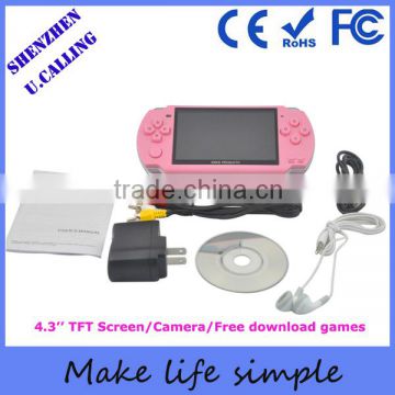 Portable 4.3inch screen Mp4 MP5 game player with camera/video/TV-Out