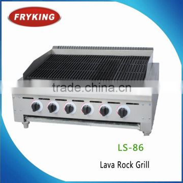 Durable Stainless Steel Gas Counter Top Lava Rock BBQ Grill