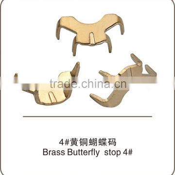 Brass Butterfly Stopper No.4 zipper garment accessories