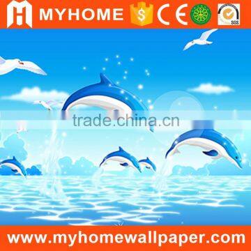 beautiful decorative blue sea scenery photo wallpaper for restaurant decorative