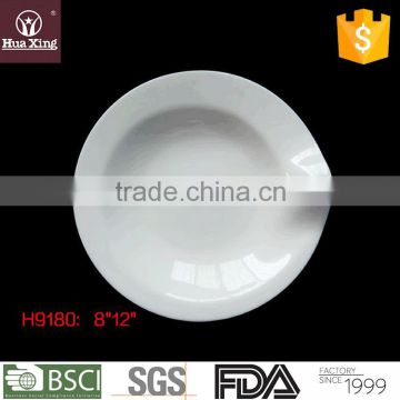H9180 wholesale oem 8 12 inch round white porcelain dinner soup plate