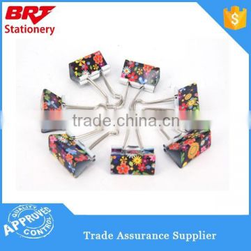 Color printed customized pattern binder clips for gift