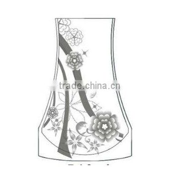 folded plastic vase/clear plastic vase