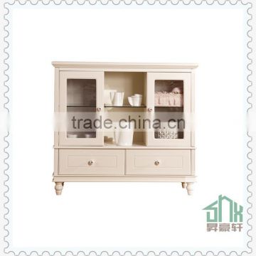 Korea simple design cabinet designs for dining room HC-A# sideboard white wooden sideboard