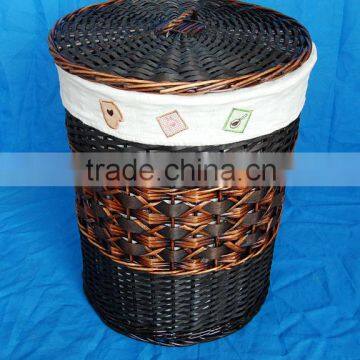 set of 3 willow and woodchip laundry baskets