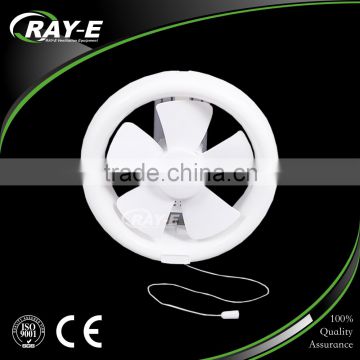 High Quality plastic ceiling wall mounted glass window round exhaust fan