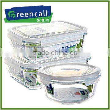 2016 Popular design heat resistant food container set with box